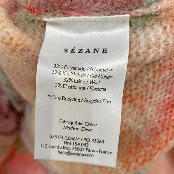 EUC Sezane Dioni Mohair Wool Floral Sweater Almeria Print Medium - Picture 7 of 8